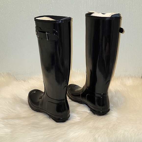 Hunter Original Tall Gloss Rain Boots Black - Picture 13 of 16